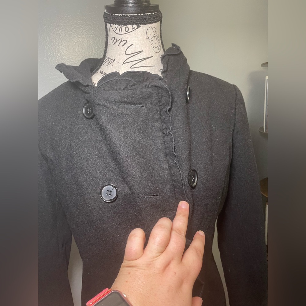 Ann Taylor Black Blazer Classic Tailored Suit Jacket - Picture 3 of 7